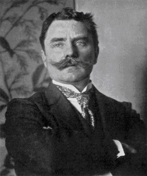 schwarz-weiß Portrait Bild von Wilhelm Trübner